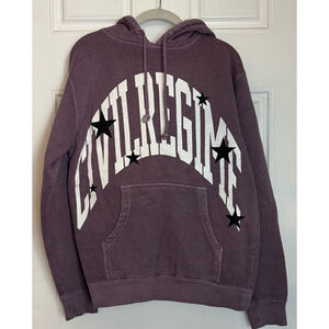 Men's Civil Regime Hoodie Size S Purple